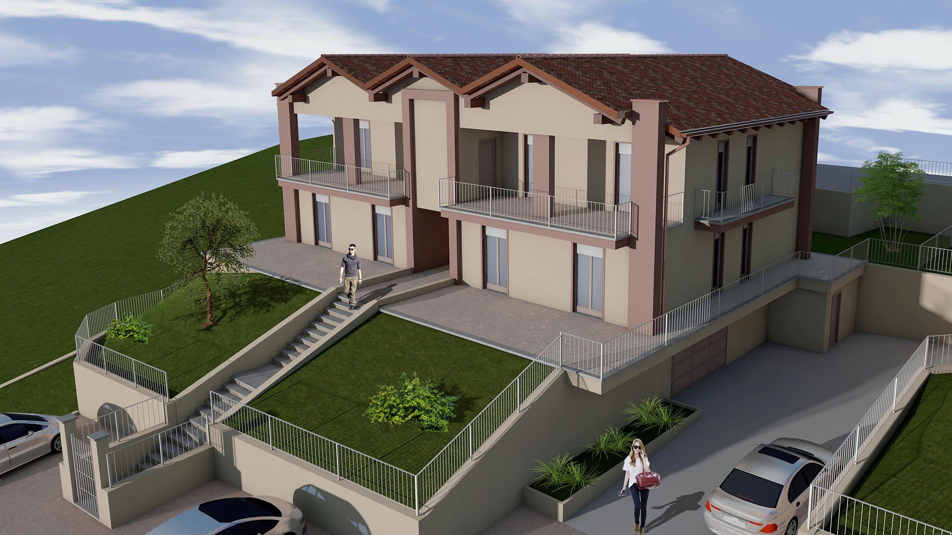 render Residenza Sole2 - comune di Verduno