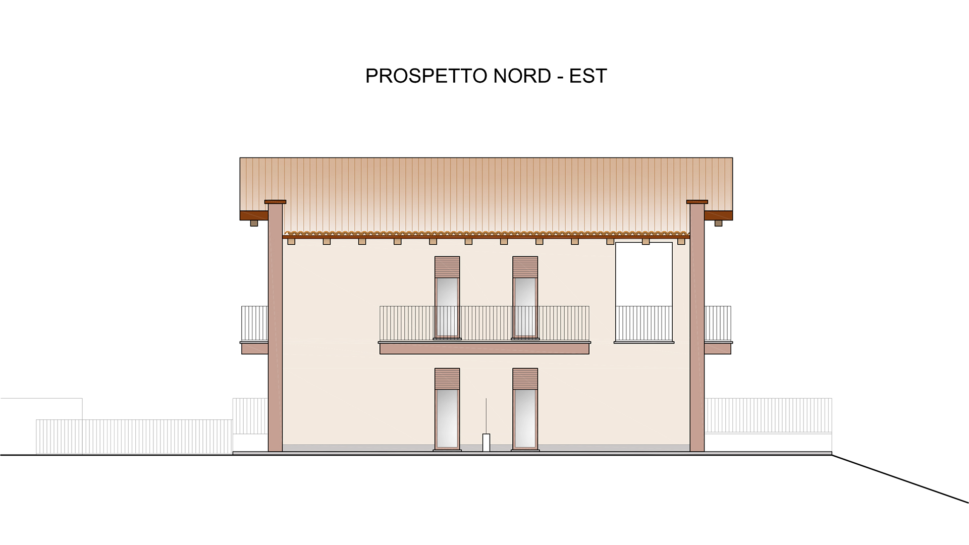 Prospetto nord Residenza Sole2 - comune di Verduno